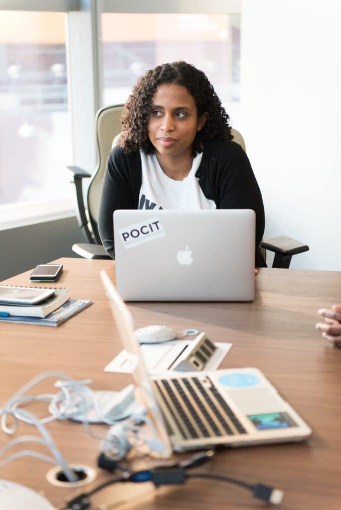 Montreal Translation Services Blog Post Image: Woman of color working on a laptop.